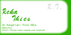 reka thies business card